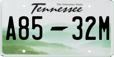 TN license plate A8532M