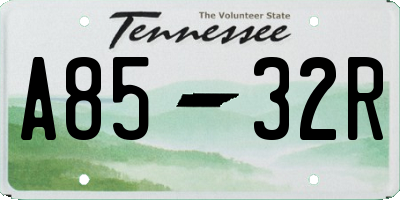 TN license plate A8532R