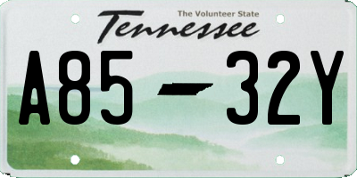 TN license plate A8532Y