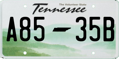 TN license plate A8535B