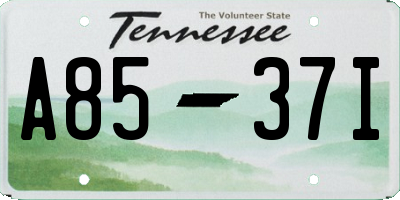 TN license plate A8537I