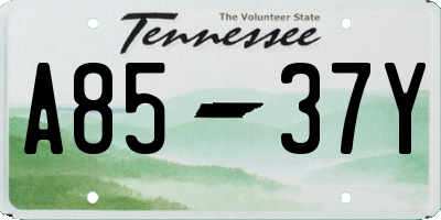 TN license plate A8537Y