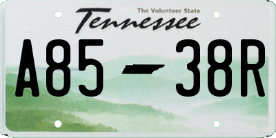 TN license plate A8538R