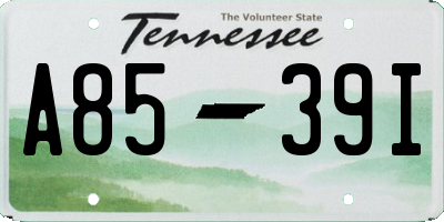 TN license plate A8539I