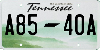 TN license plate A8540A