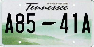 TN license plate A8541A
