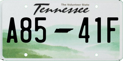 TN license plate A8541F