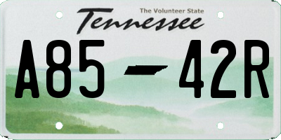 TN license plate A8542R