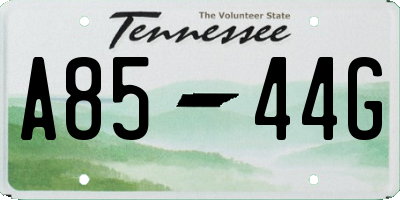 TN license plate A8544G