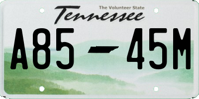 TN license plate A8545M