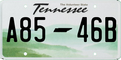 TN license plate A8546B