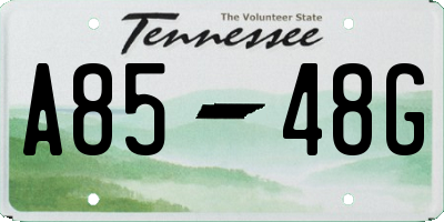 TN license plate A8548G