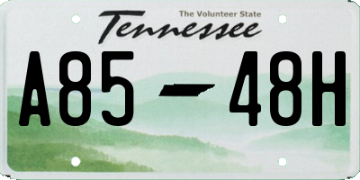 TN license plate A8548H