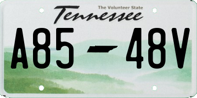 TN license plate A8548V
