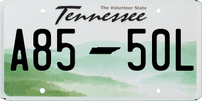 TN license plate A8550L