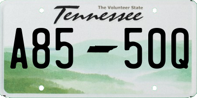 TN license plate A8550Q
