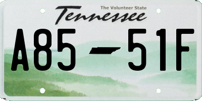 TN license plate A8551F