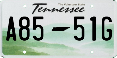 TN license plate A8551G