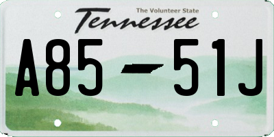 TN license plate A8551J