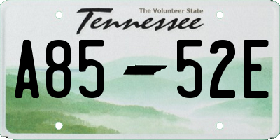 TN license plate A8552E