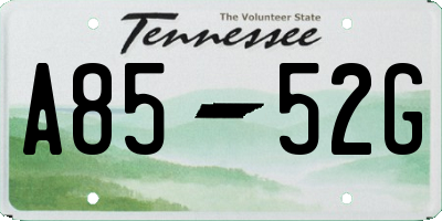 TN license plate A8552G