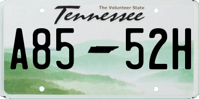 TN license plate A8552H