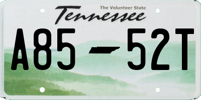 TN license plate A8552T