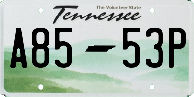 TN license plate A8553P