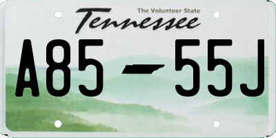 TN license plate A8555J