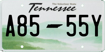 TN license plate A8555Y