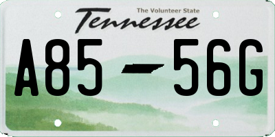 TN license plate A8556G