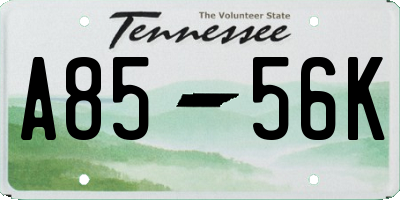 TN license plate A8556K
