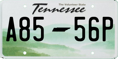 TN license plate A8556P