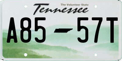 TN license plate A8557T