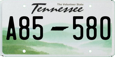 TN license plate A8558O