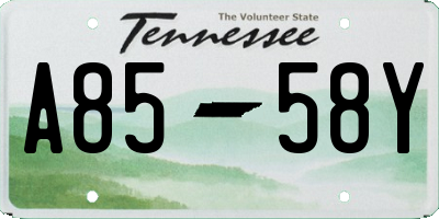 TN license plate A8558Y