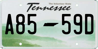 TN license plate A8559D