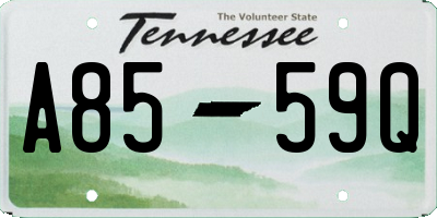 TN license plate A8559Q