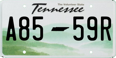 TN license plate A8559R