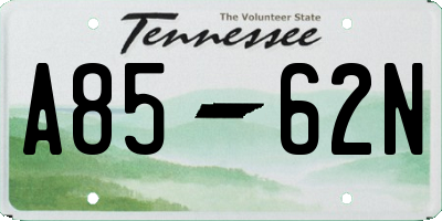 TN license plate A8562N