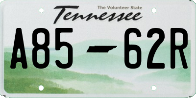 TN license plate A8562R