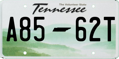 TN license plate A8562T
