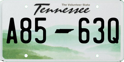 TN license plate A8563Q
