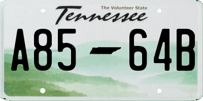 TN license plate A8564B