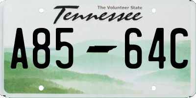 TN license plate A8564C