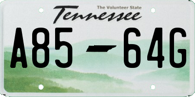 TN license plate A8564G