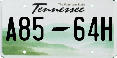 TN license plate A8564H