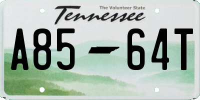 TN license plate A8564T