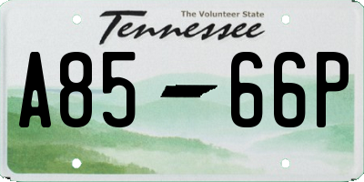 TN license plate A8566P