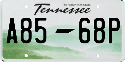 TN license plate A8568P